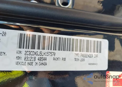 2020 Dodge Charger Scat Pack Rwd from USA, damaged, VIN 2C3CDXGJ5LH157570